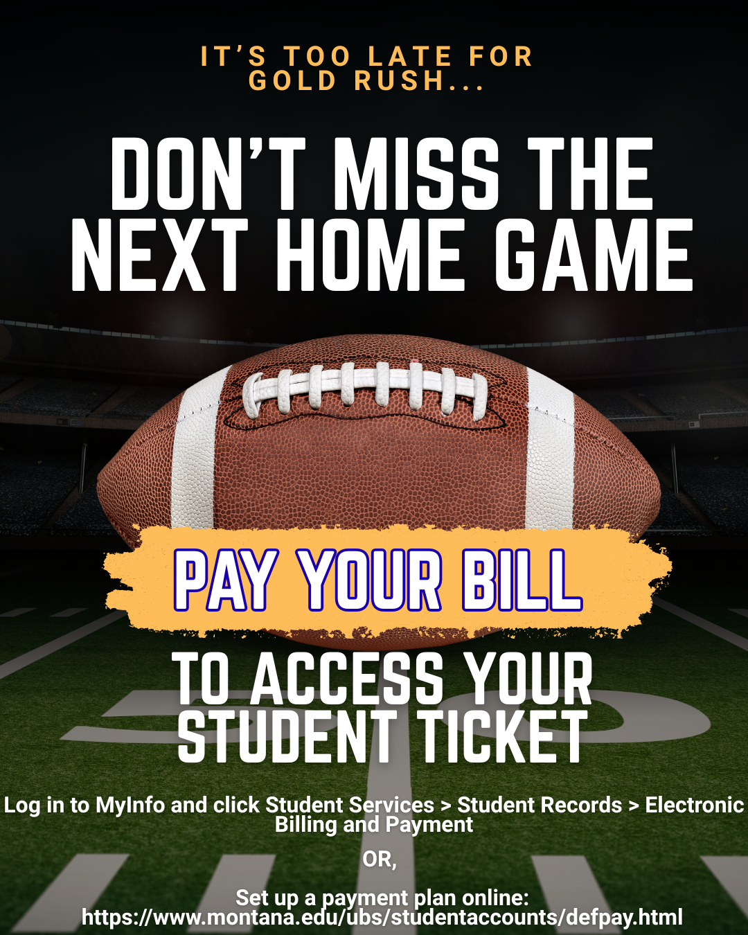 Pay your bill to access your student ticket.